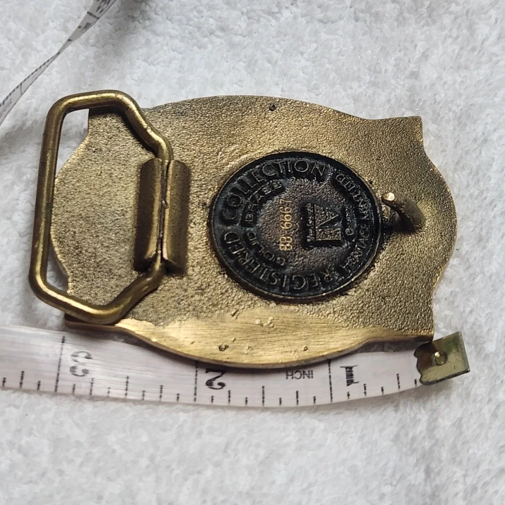 Kansas Keeper of the Plains Belt Buckle‎ Bergamot Brass Works  BB-0067 Vintage